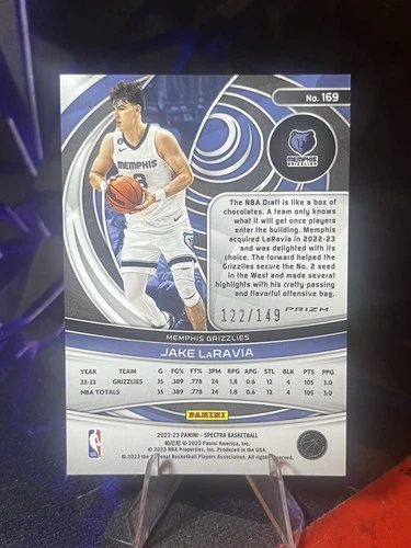 2022-23 Panini Spectra Jake LaRavia RC #169 Celestial Prizm /149 - photo 2