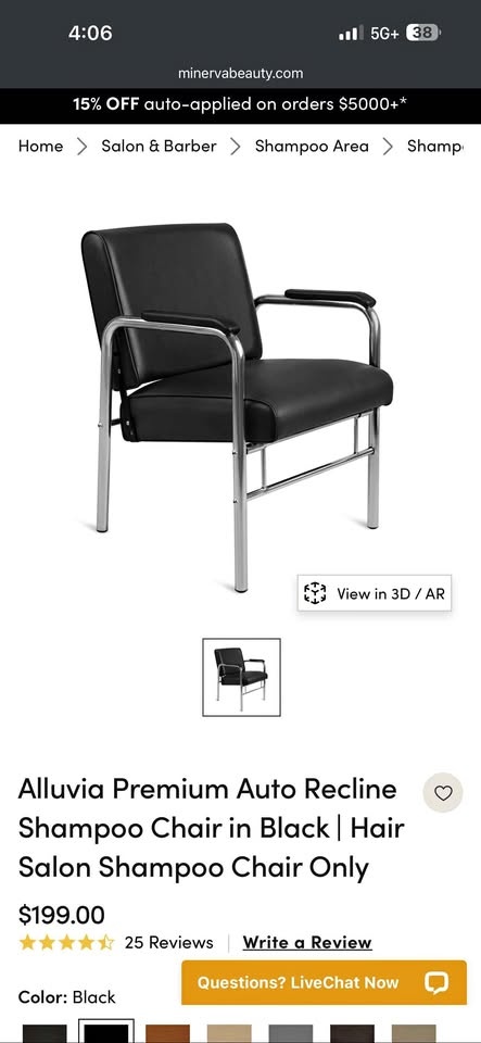 Brand new in box Shampoo reclining chair