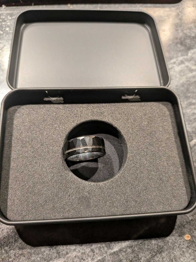 Men's Tungsten Black Ring - Size 7.5 - photo 2