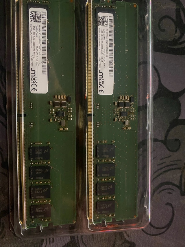 Micron 32GB (2x16GB) DDR5-5600 Desktop RAM UDIMM - New
