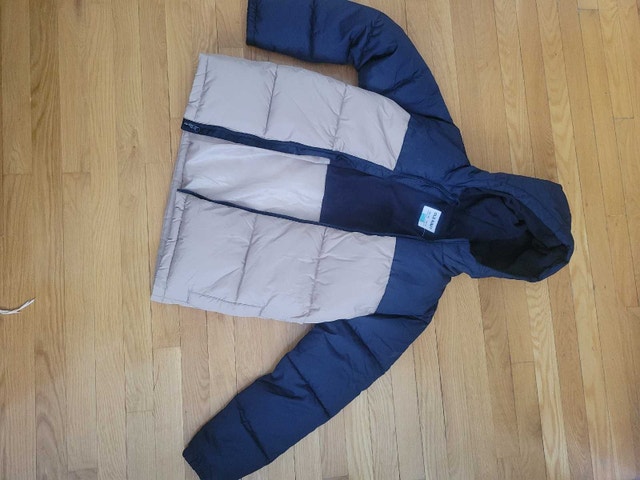 Old Navy Kids Winter Jacket XXL (18) - Navy/Tan
