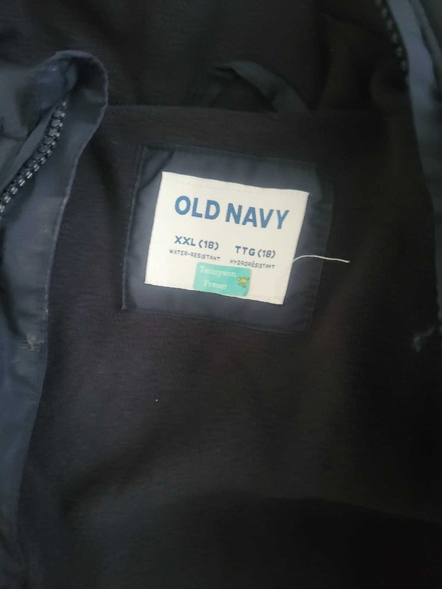 Old Navy Kids Winter Jacket XXL (18) - Navy/Tan - photo 2