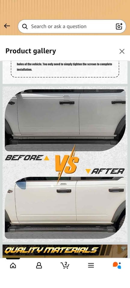 Ford Bronco 4-Door Pinch Weld Covers - New - photo 2