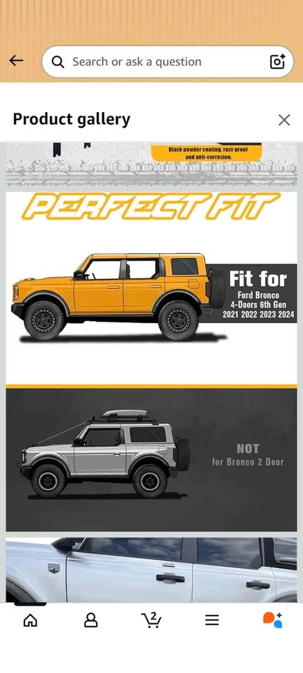 Ford Bronco 4-Door Pinch Weld Covers - New - photo 3
