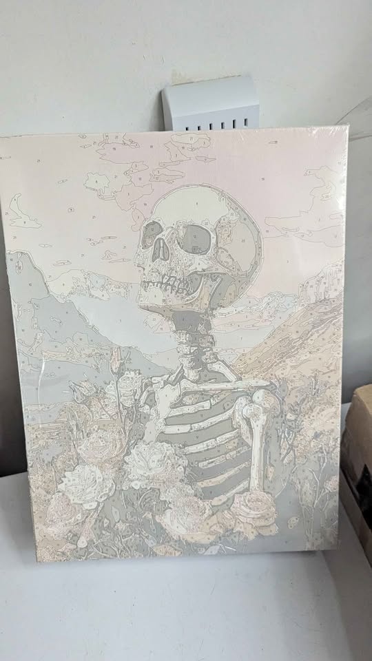 Skeleton Goth Paint by Numbers 12x16"