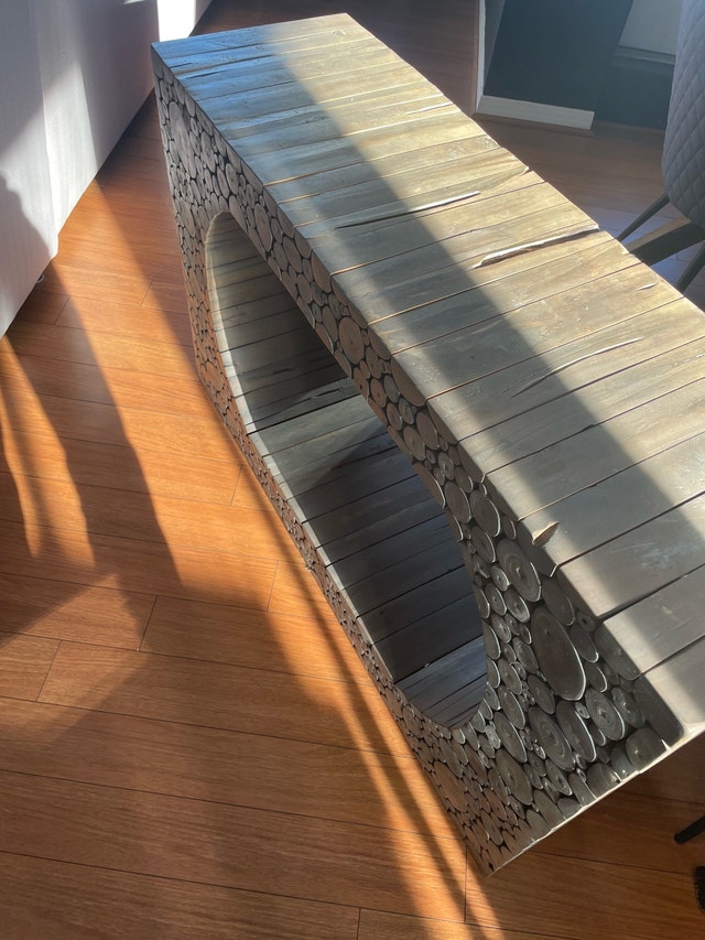 Solid wood console