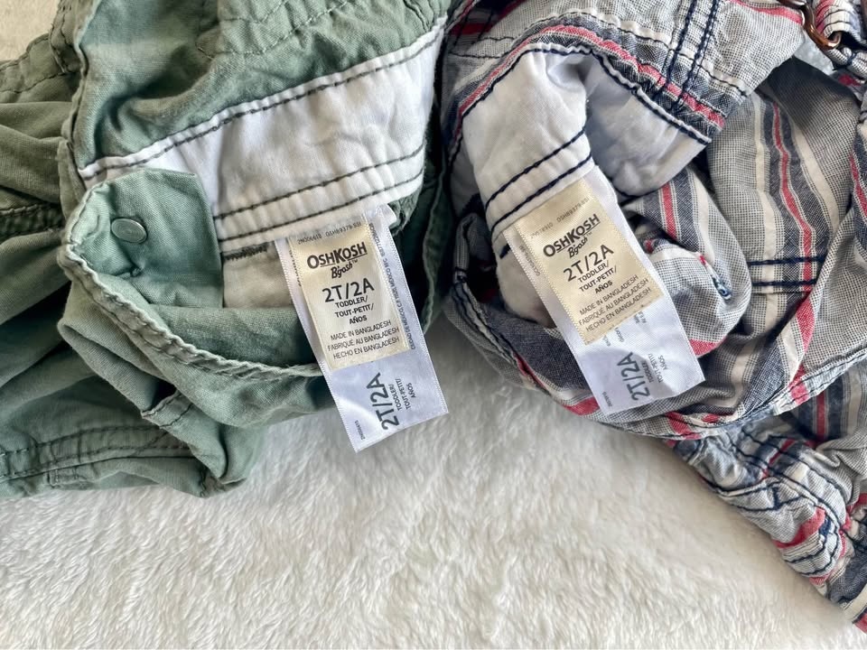 OshKosh B'gosh 2-Pack Shortalls Overalls 2T - photo 2
