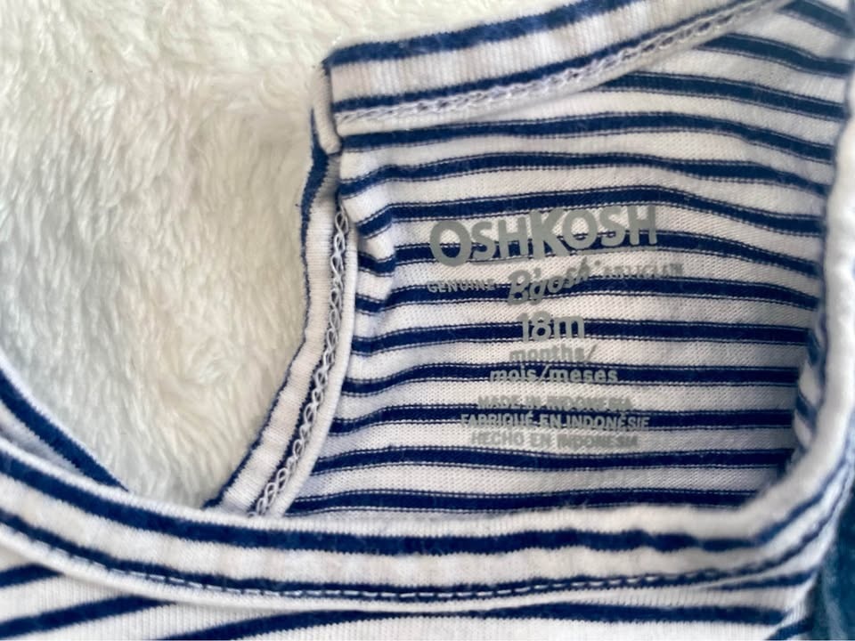 OshKosh B'gosh Denim Overall Dress & Bodysuit Set 12m - photo 5