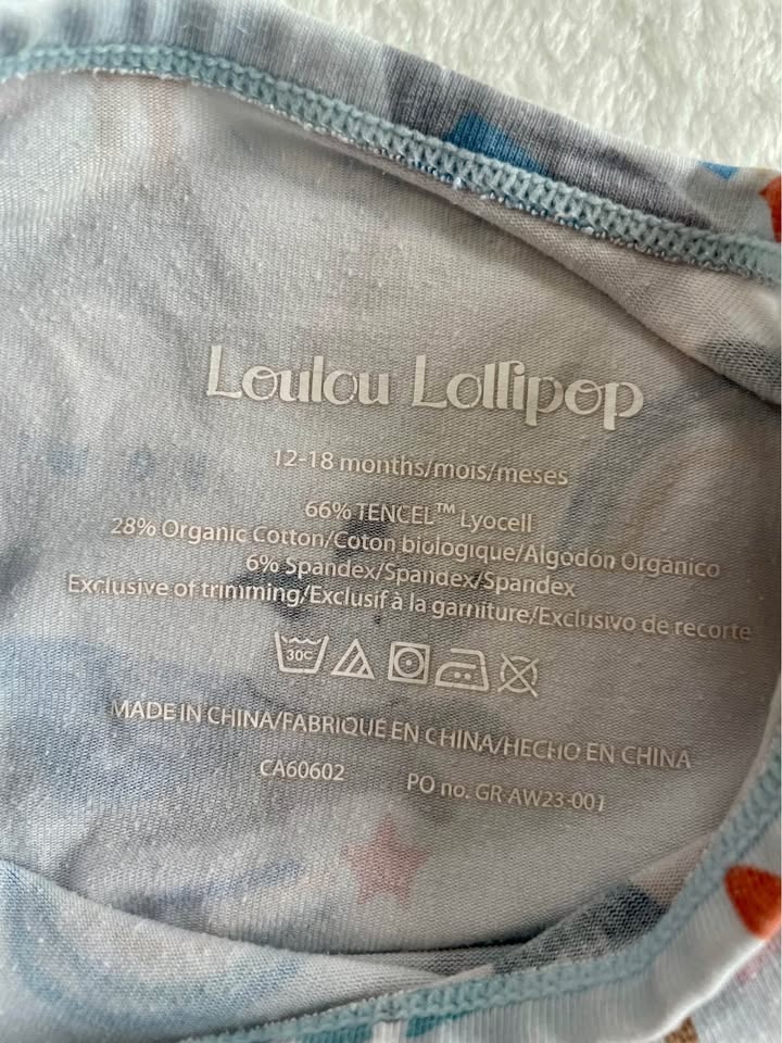 Loulou Lollipop Baby Onesies 12-18 Months - photo 4