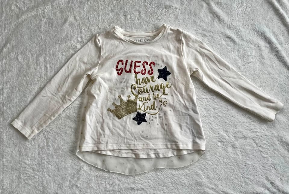 Guess Girls Long Sleeve Top Size 2T - Courage & Kind - Tulle Bac
