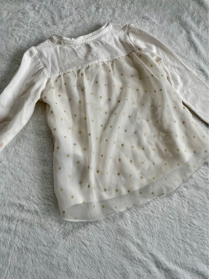 Guess Girls Long Sleeve Top Size 2T - Courage & Kind - Tulle Bac - photo 3