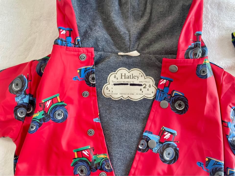 Hatley Kids Rain Jackets - Tractor (Size 2) & Dino (Size 3) - photo 2