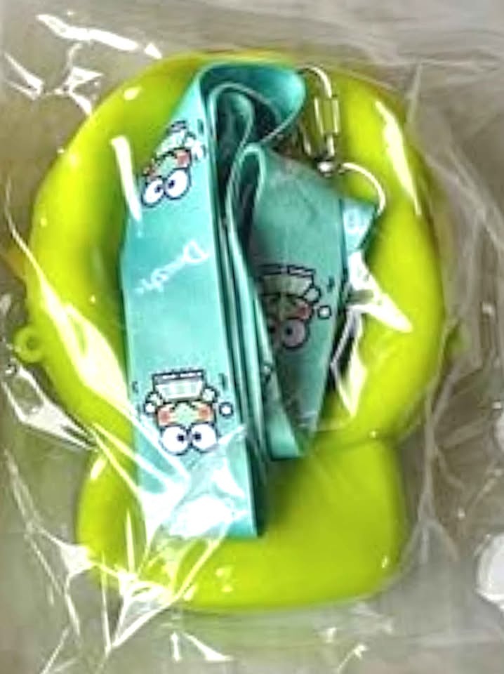 Daushe Keroppi Style Frog Pouch Wallet Bag Lanyard Set - photo 2