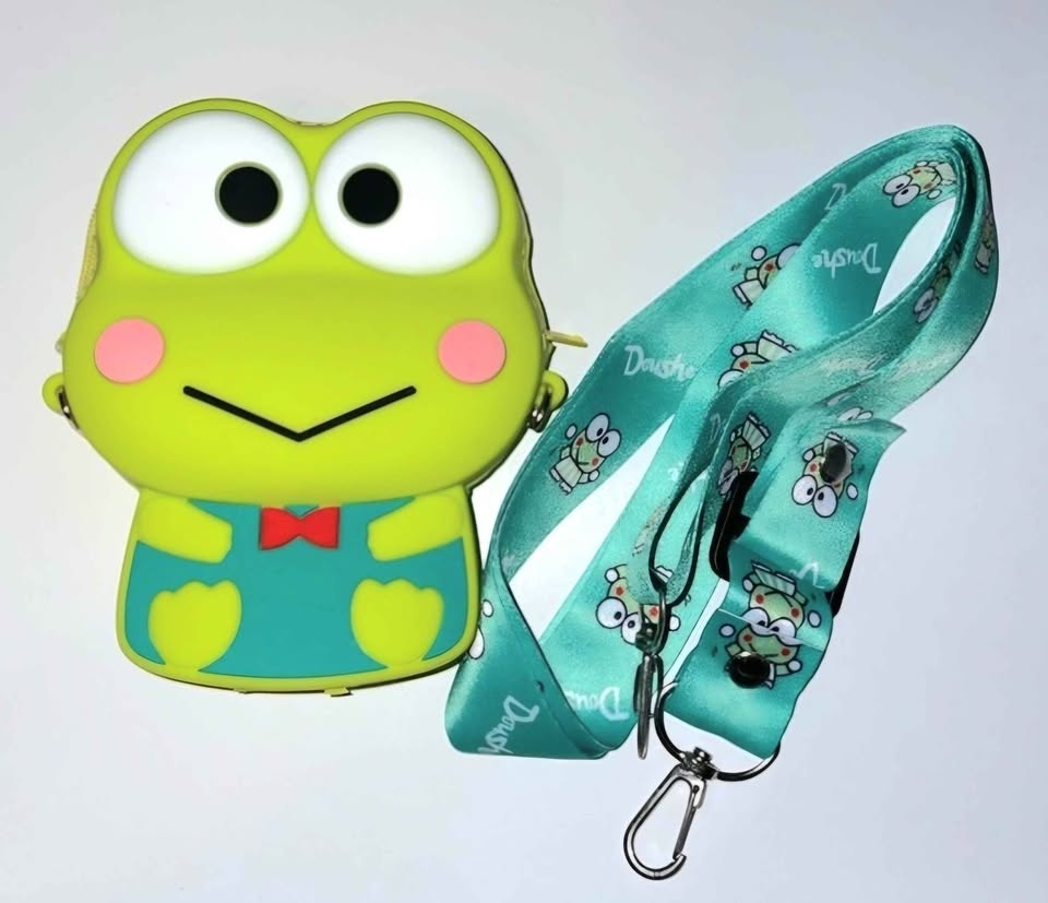 Daushe Keroppi Style Frog Pouch Wallet Bag Lanyard Set - photo 3