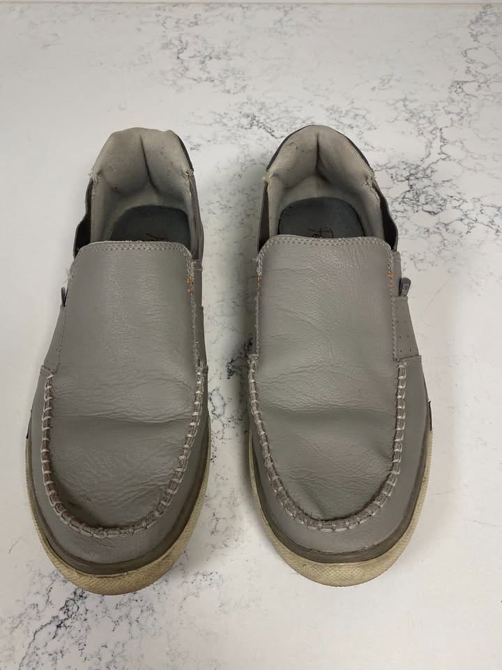 Original Penguin Men's Leather Grey Loafer Shoe - Size 10 - photo 2