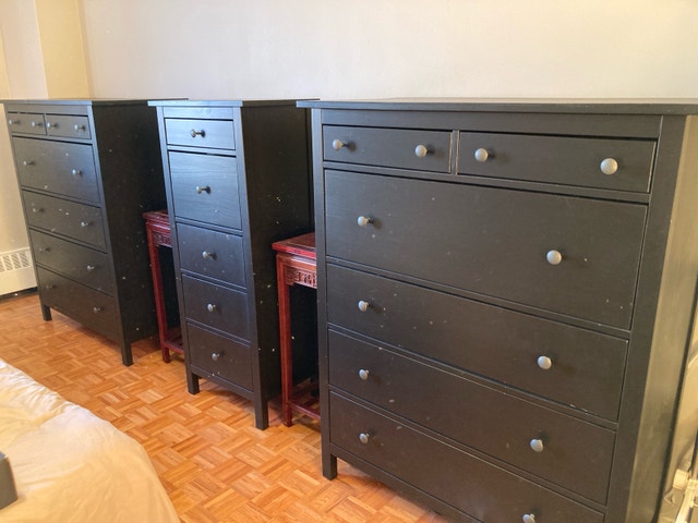 Ikea Hemnes Dressers Black-Brown
