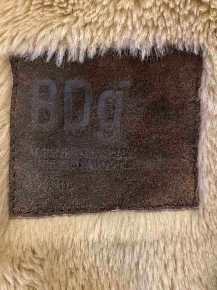 BDG Men's Brown Leather Vintage Style Long Coat - Size M - photo 3