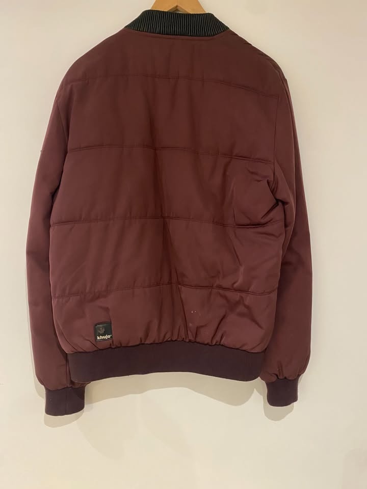 Khujo Men's Burgundy Insulated Bomber Jacket - Size M - photo 2