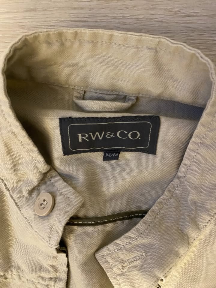 RW&Co Men's Khaki Linen Bomber Jacket - photo 3