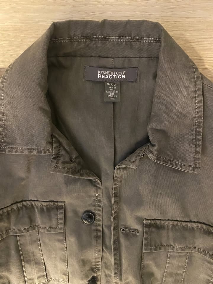 Kenneth Cole Reaction Men's Military Jacket - Grey, Size S - photo 3