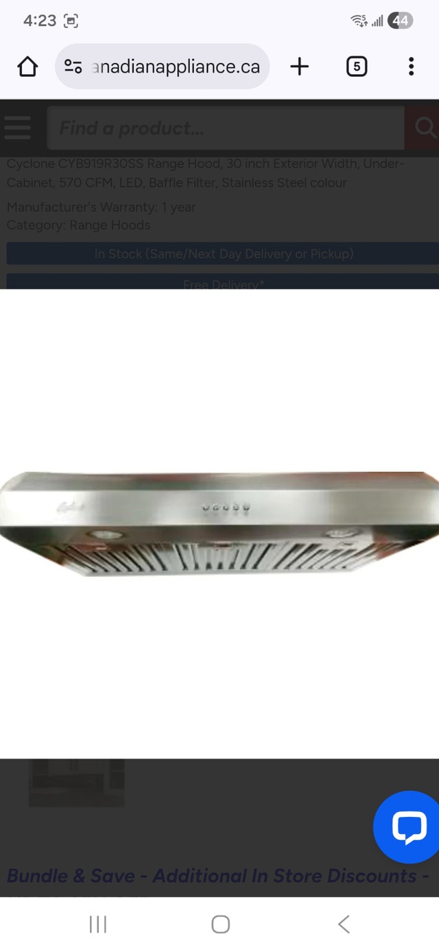 Cyclone 30" Undermount Range Hood
