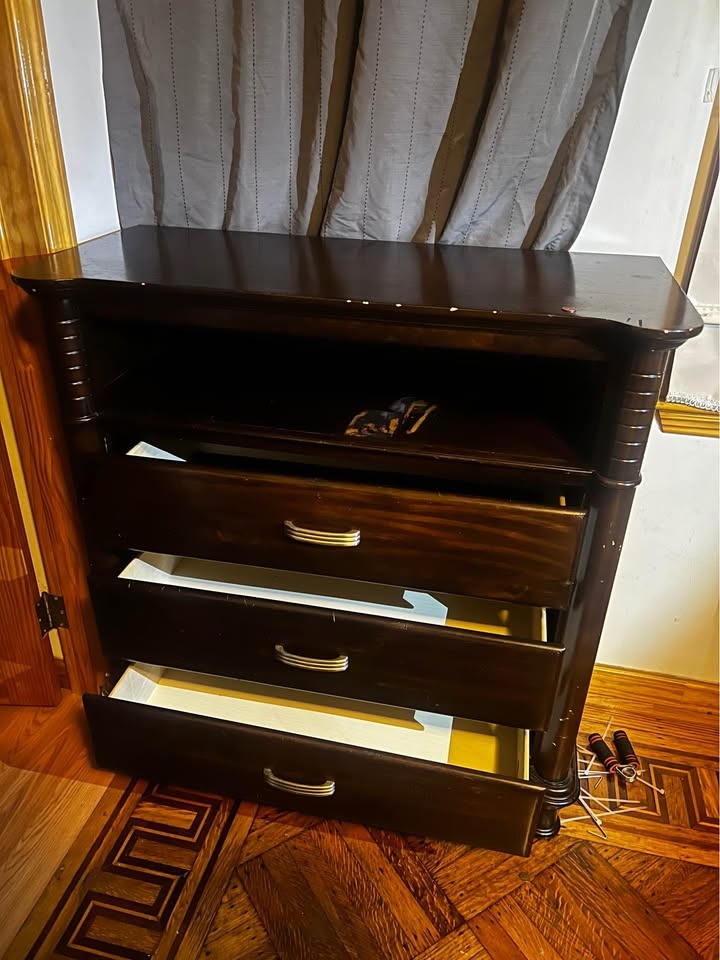 Furniture Solid Wood Dresser dark brown - photo 3