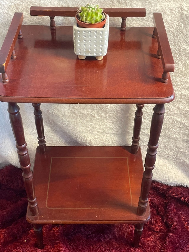 Vintage Regency Two Tiered Side Table