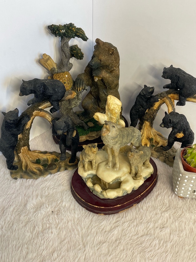 Vintage Canadian Wilderness Resin Statue Collection