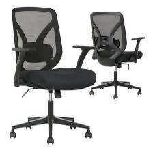 True Innovations Black Mesh Chair with Flip Back Arms - photo 2