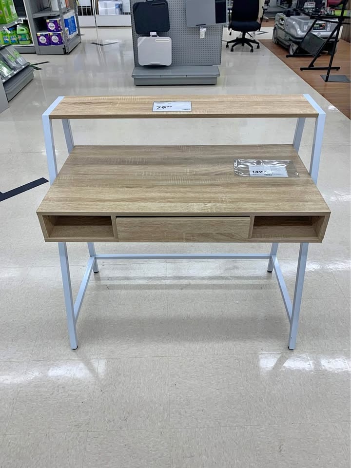 White and Oak Desk