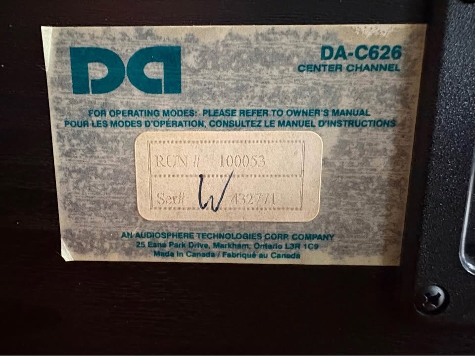 Precision Acoustics DA-C626 Center Speaker - photo 3