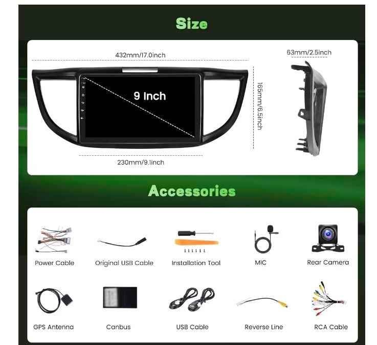 2+64GB Honda CRV Radio 2012-2016 Android 13 - photo 3