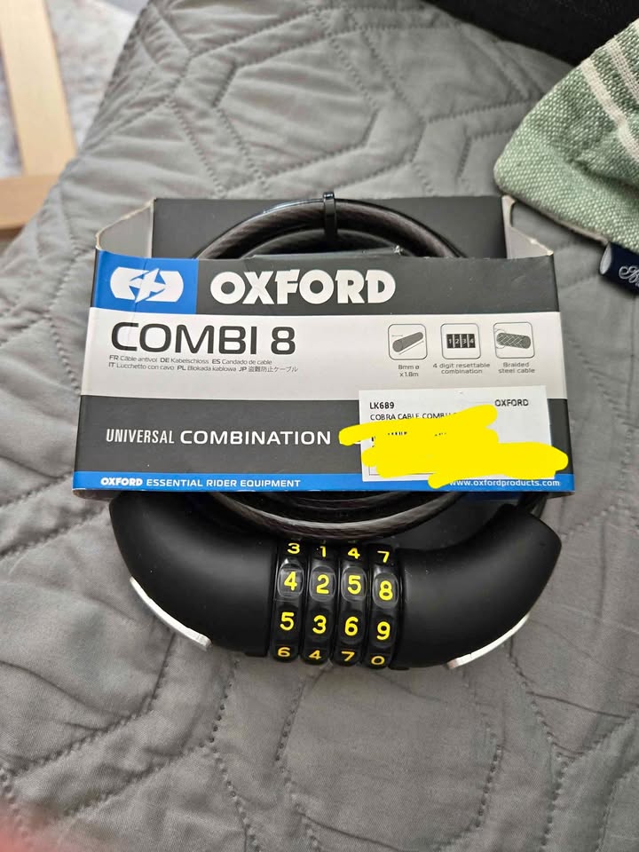 Oxford bike lock with combination key