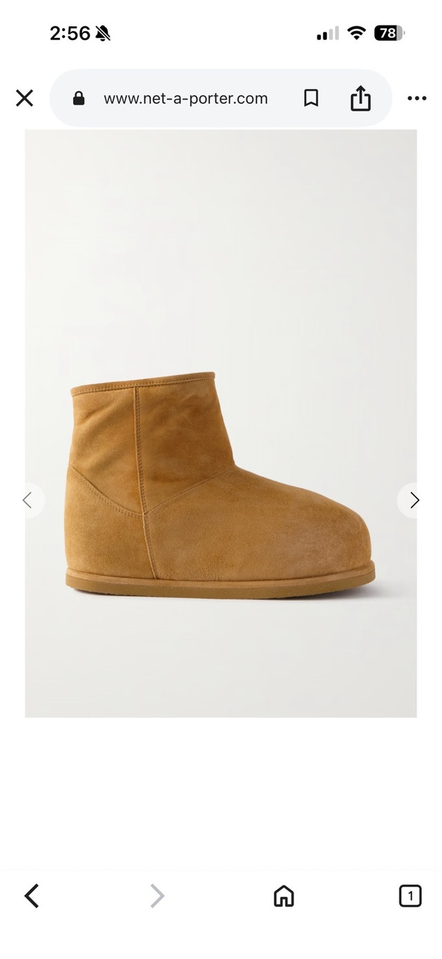 Amina Muaddi - tan suede boots