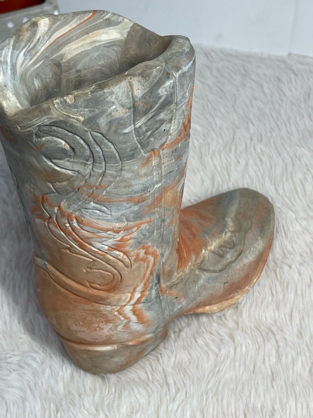 Vintage Clay Cowboy Western Hat Boot Set - photo 3