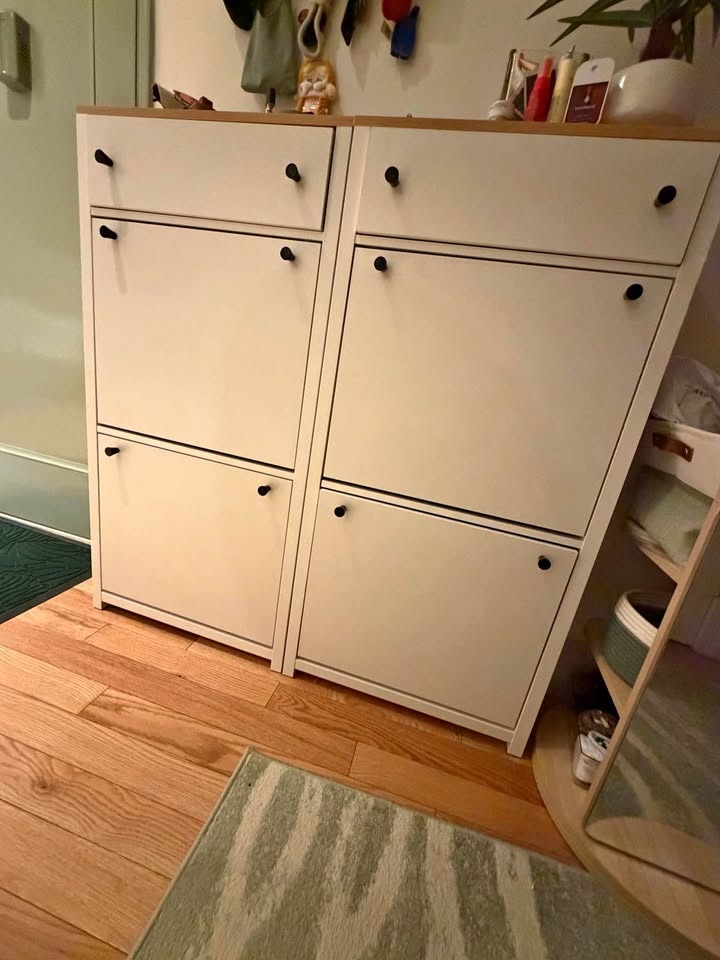 Wayfair White Shoe Cabinet - 2 cabinets for $150