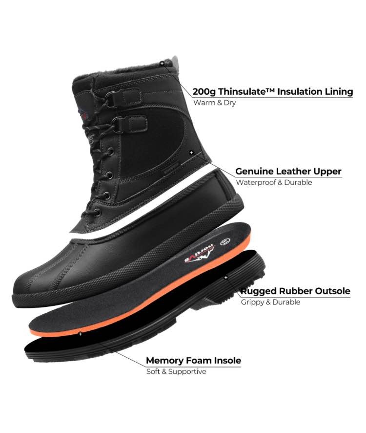New Men's Size 14 Waterproof Insulated Winter Snow Boots - photo 4
