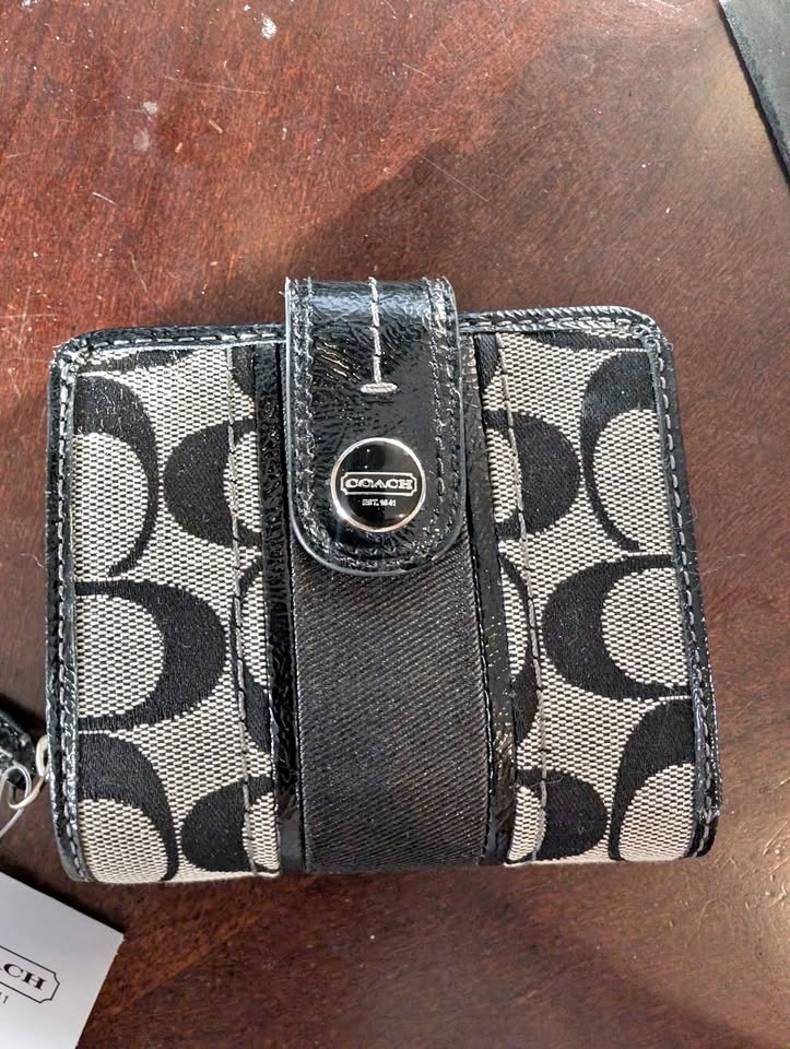 Coach Signature Stripe Slim Medium Wallet