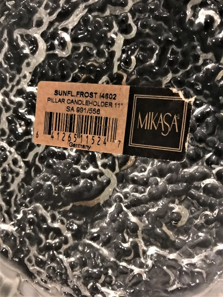 Mikasa Sunflower Frosted Glass Decor Bowl or Candle Holder - photo 2