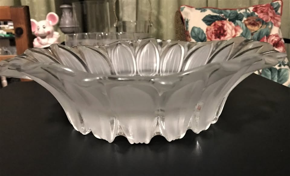 Mikasa Sunflower Frosted Glass Decor Bowl or Candle Holder - photo 3
