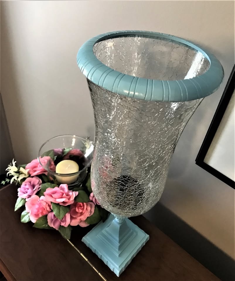 Etched Glass Vase or Candle Holder - photo 2