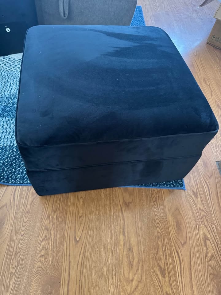 New Black Velvet Honbay 2in1 Ottoman Couch Coffee Table - photo 2