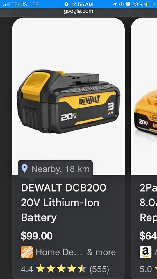 DeWalt 3h 20V Battery