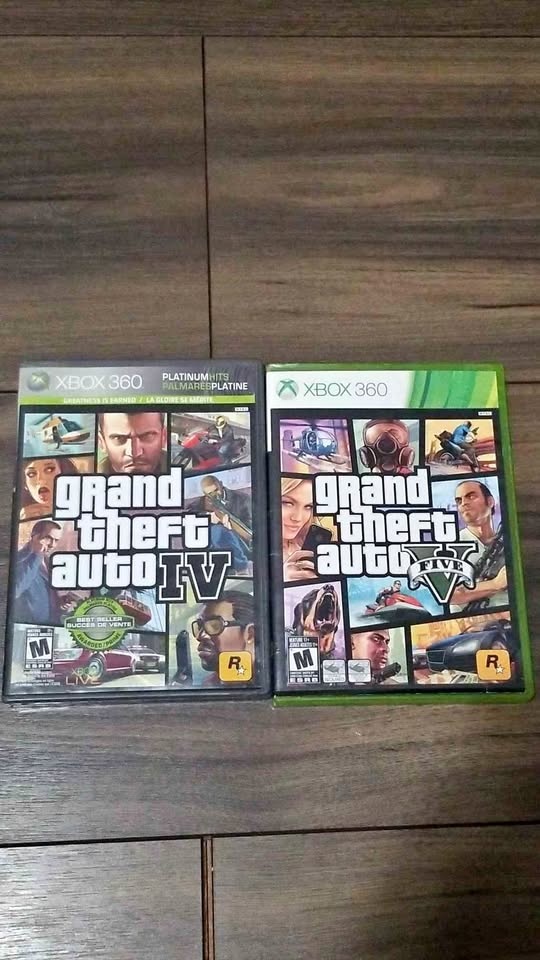 Gta 4 and Gta 5 for xbox 360.