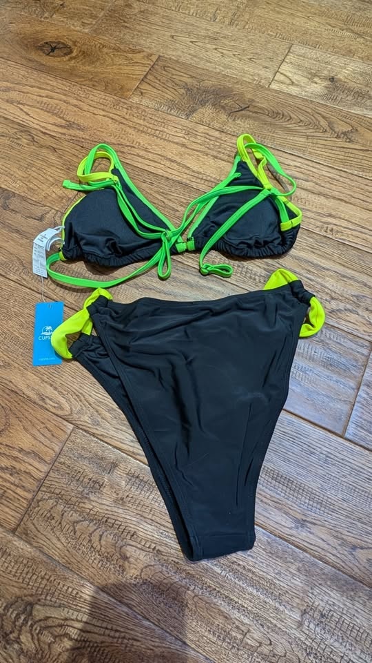 *NEW* CUPSHE (M) Lemon Sorbet Green Bikini Set - photo 4