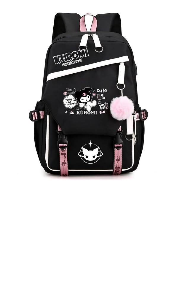 *NEW* Kuromi Kawaii Backpack Black & Pink