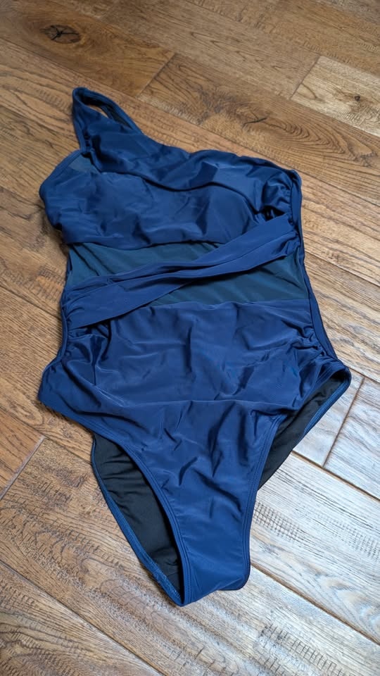 NEW CUPSHE Blue One Shoulder One-Piece w/Tummy Control (M) - photo 5