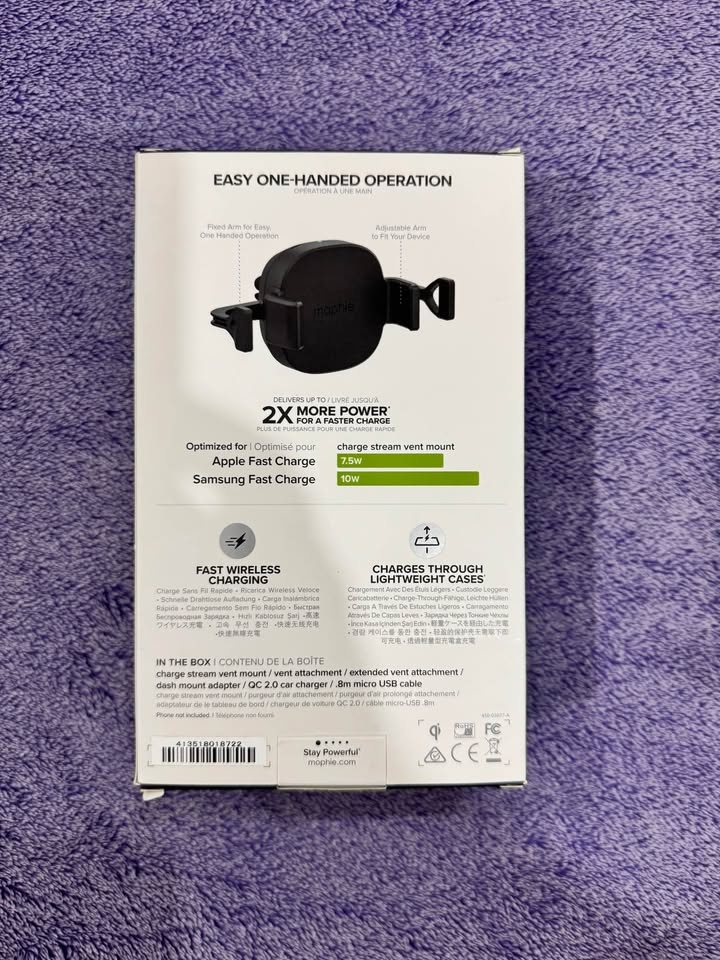 Mophie Charge Stream Vent Mount – Wireless Car Charger - photo 2