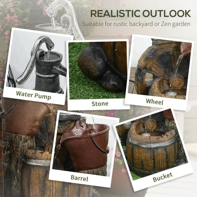 🌊 Rustic 3-Tier Waterfall Fountain image indicator(2)