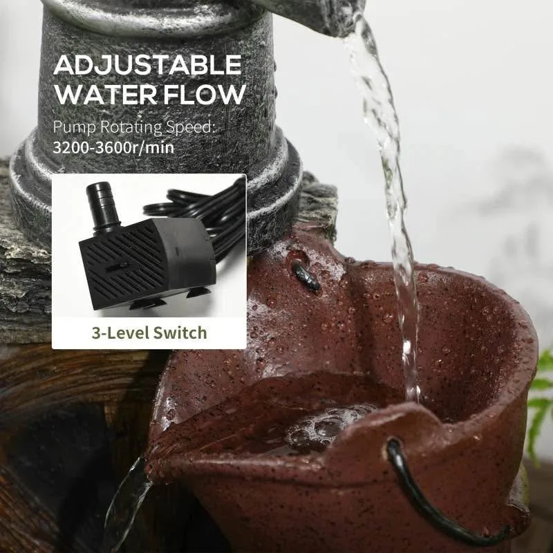 🌊 Rustic 3-Tier Waterfall Fountain image indicator(3)